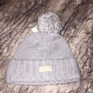 NWT UGG Australia gray grey Pom Pom hat New